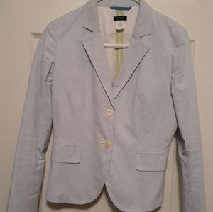 J. Crew Seersucker Blazer EUC